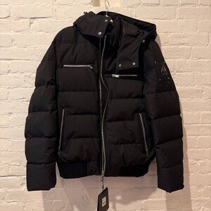 Moose Knuckles Cloud Down Bomber Jacket - Men's Large - Black - NWT